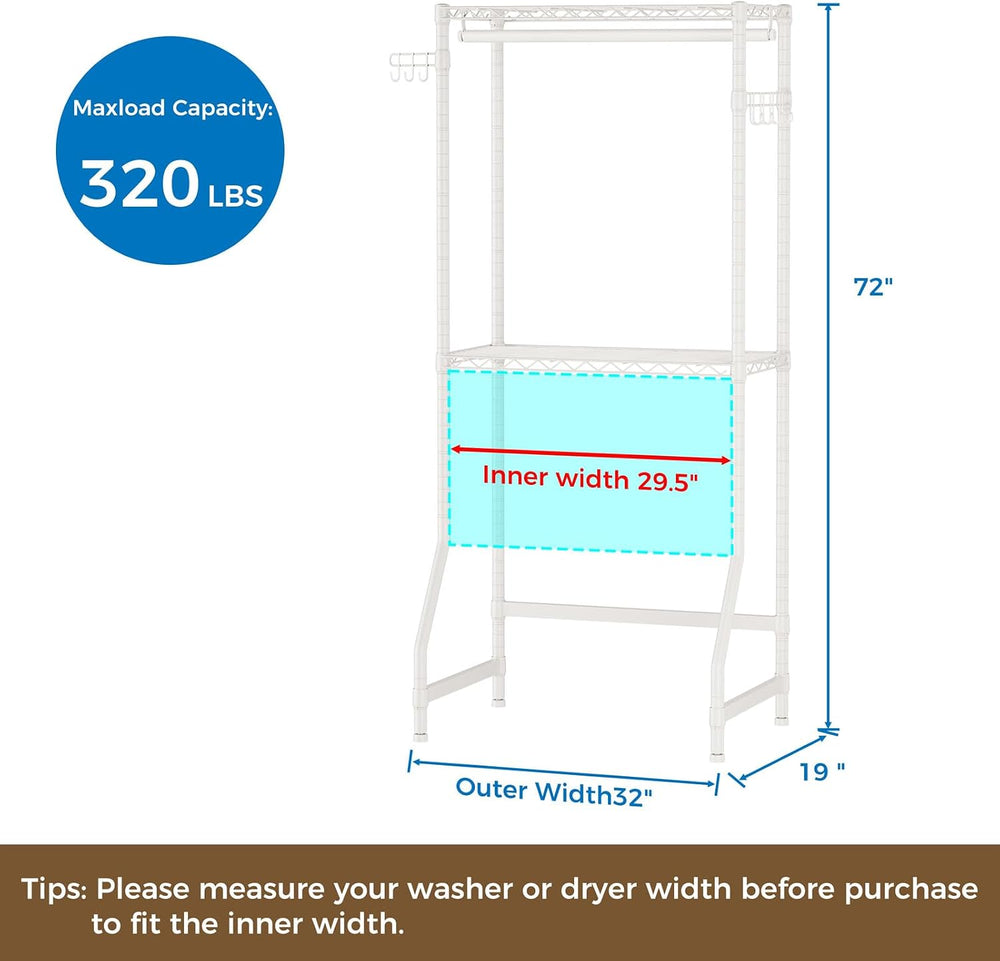 Golpart Laundry Organizer Shelves Over the Washer and Dryer Storage Shelf