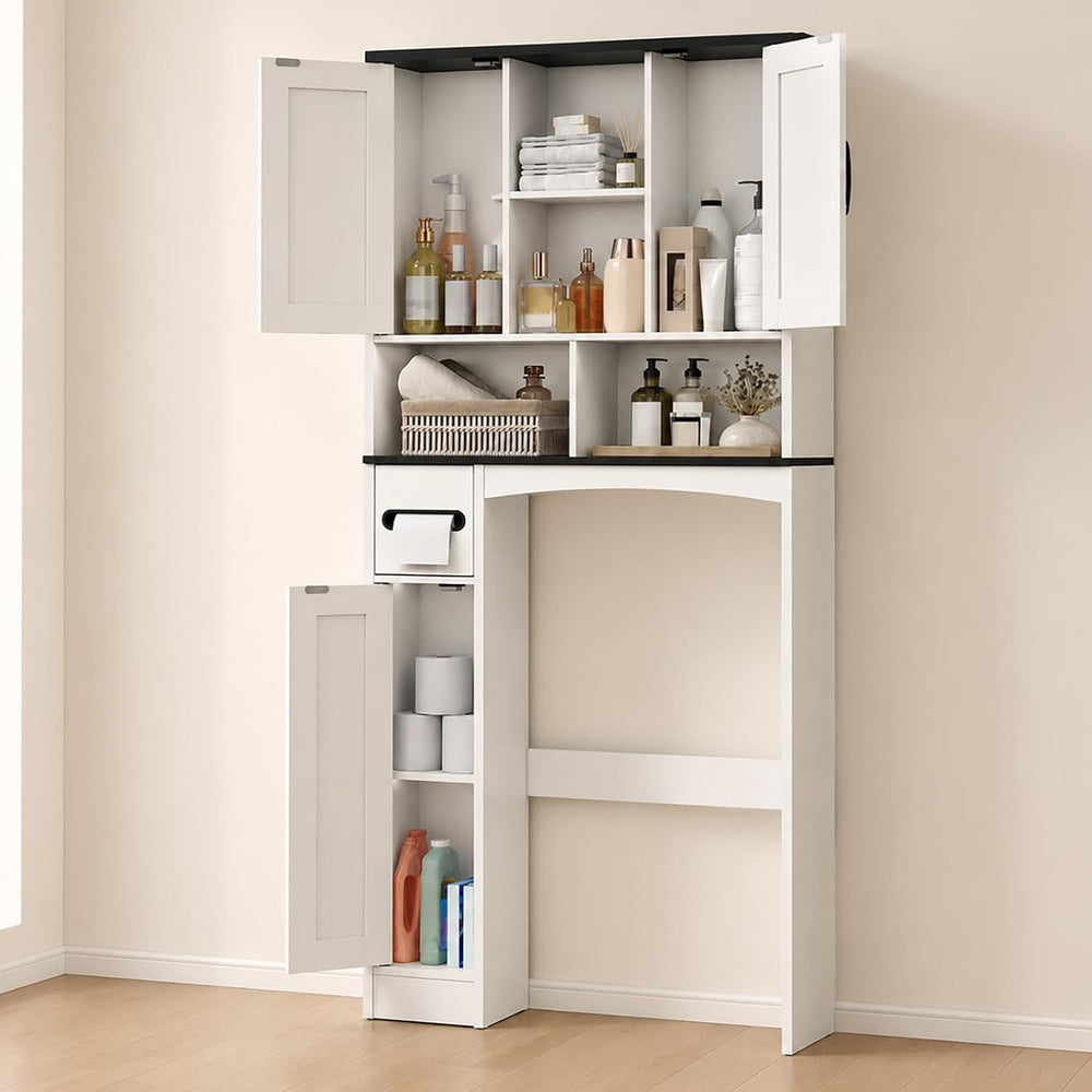 Over The Toilet Storage Cabinet with Barn Door