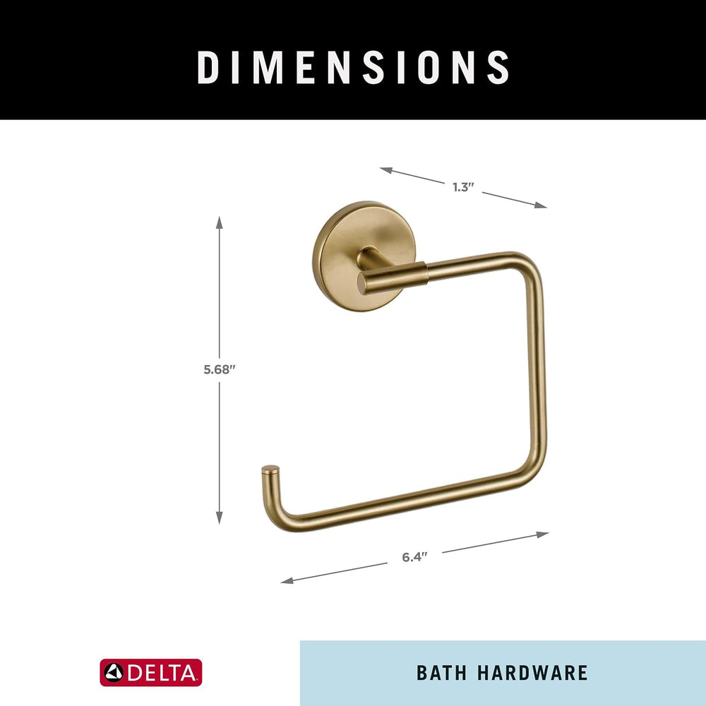 Delta Hand Towel Holder | Square Champagne Bronze Ring for Hanging Towels in ...