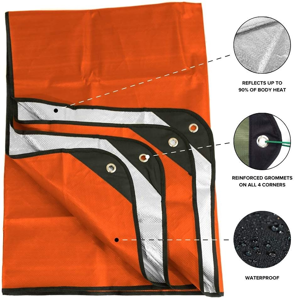 Arcturus Insulated Tarp, Reusable Heavy Duty Thermal Survival Blanket – 60x82...