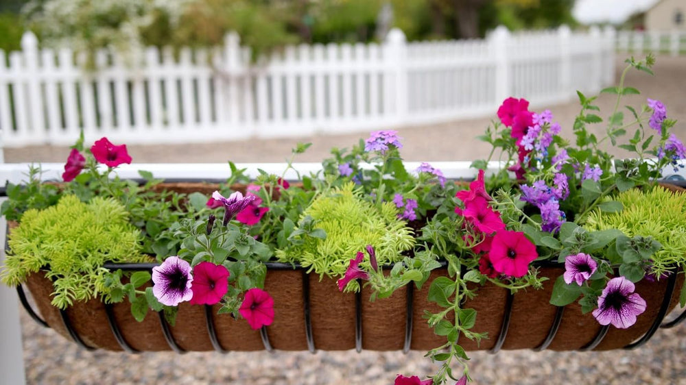 44in Long Molded Coco Fiber Liner for Window Hayrack Planters 44x10x10 2PK