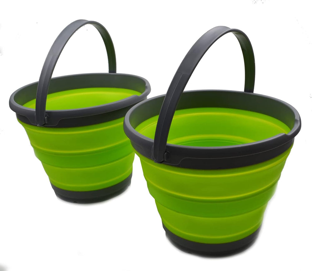 SAMMART 10L (2.6 Gallon) Collapsible Plastic Bucket - Foldable Round Tub - Po...