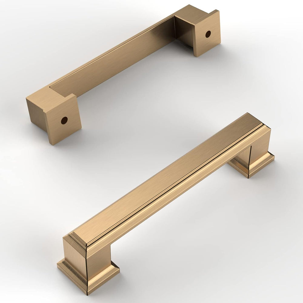 Amerdeco 10 Pack Champagne Bronze Cabinet Pulls 3-3/4 Inch(96mm) Hole Center ...