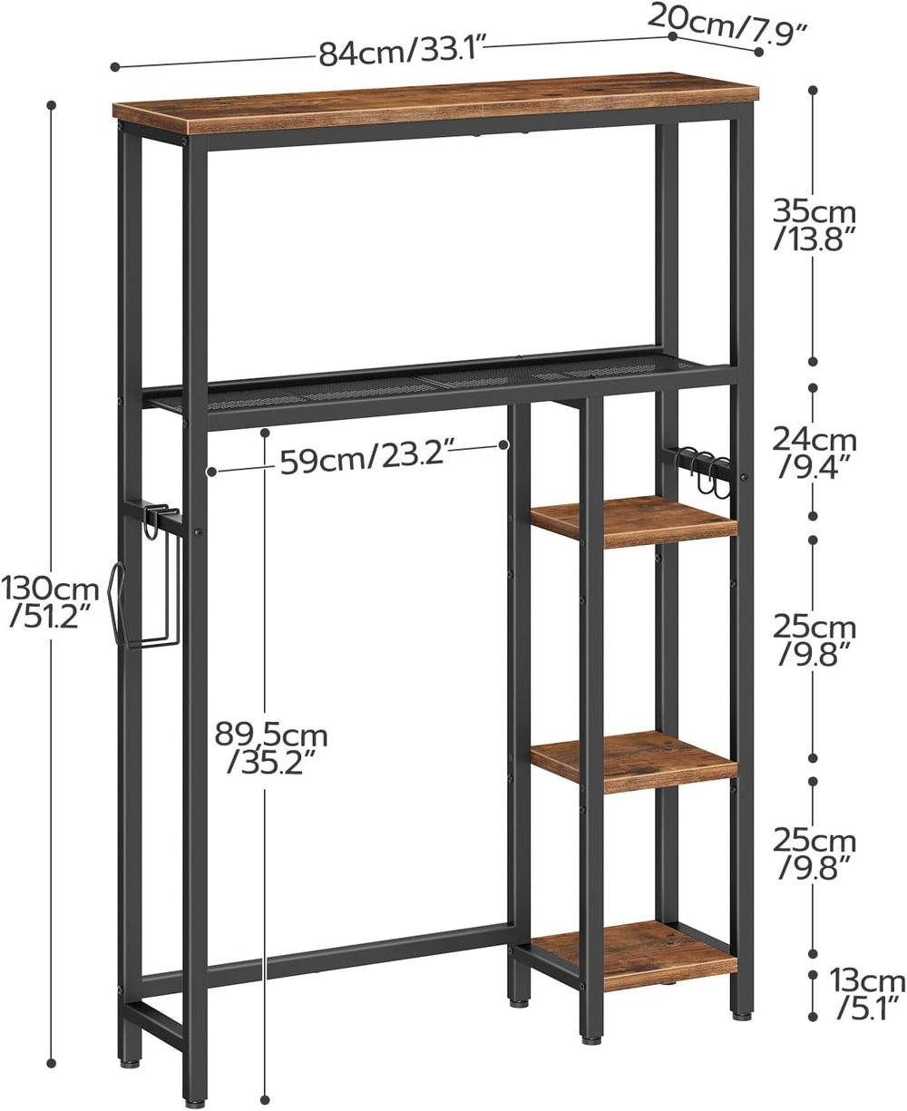 HOOBRO Over The Toilet Storage Cabinet, Freestanding Bathroom Organizer with ...