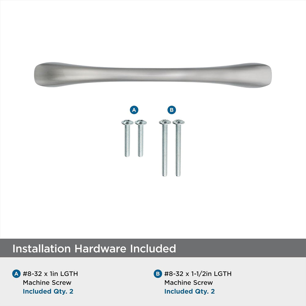 Amerock 10 Pack 3-3/4" Vaile Satin Nickel Arch Drawer Pull
