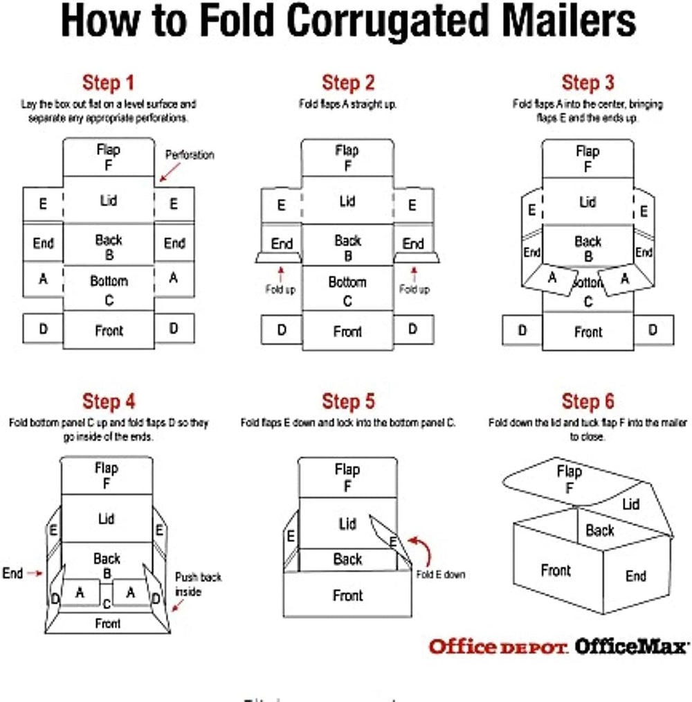 Secure Seal Shipping Boxes - 5x5x4" Mailers - White Foldable Corrugated ...