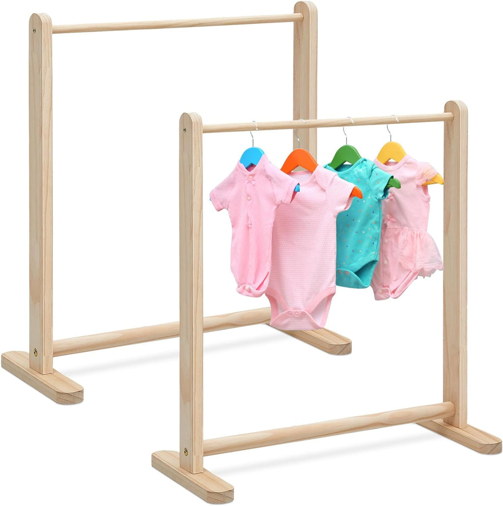 Barydat 2 Pcs Small Wooden Rack Dress up Storage 22.1 W x 9.5 D x 24.4 H Mini...