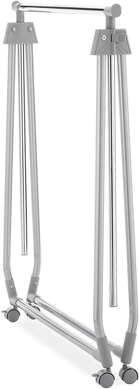 Whitmor Foldable Garment Rack - Rolling Clothes Rack - Adjustable Height - Si...