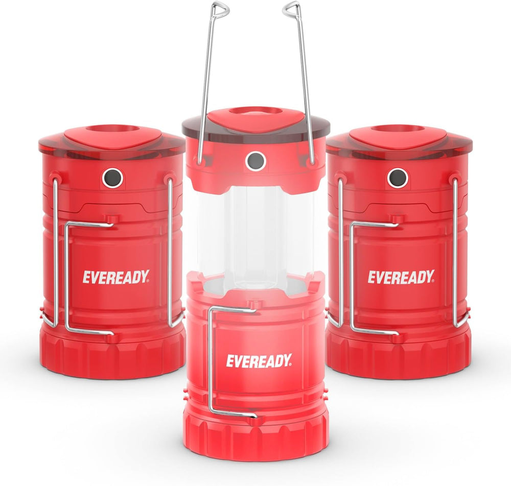 Eveready LED Camping Lantern 360 PRO (3-Pack), Super Bright Tent Lights, IPX4...
