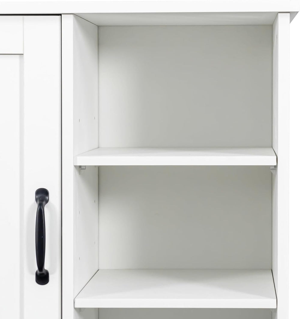 LUMISOL 63'' Double Tilt Out Laundry Hamper Cabinet, Tall Bathroom St...