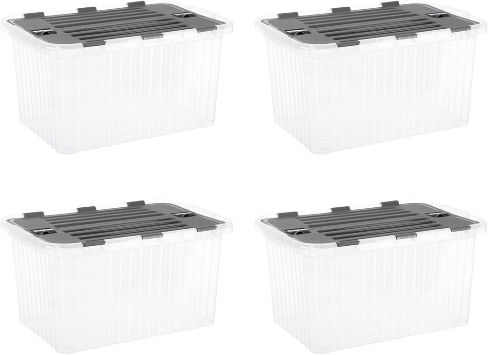 Superio Storage Bins with Lids, Stackable Totes, BPA Free, Odor Free, Organiz...