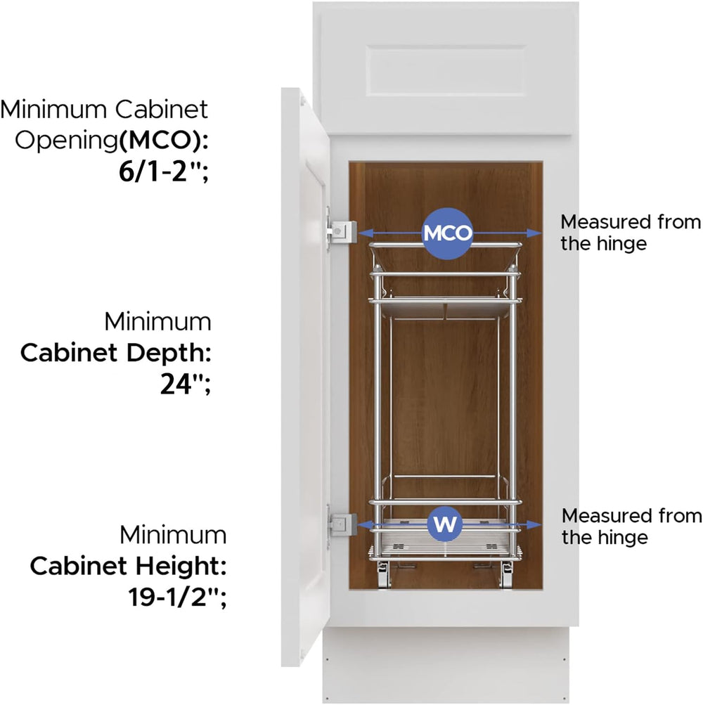LOVMOR Pull Out Cabinet Organizer and Storage (5" W x 21" D) 2-Tier...