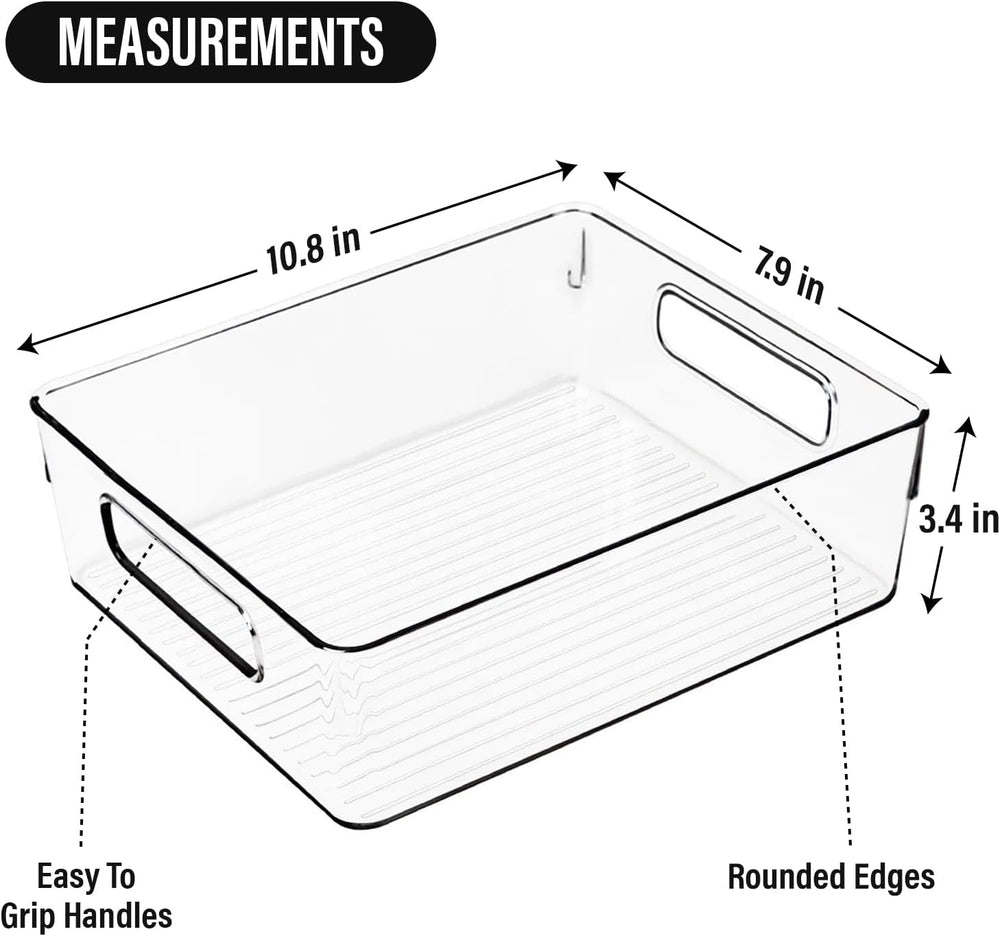 Clear Plastic Storage Bins, Pantry Organizers and Storage, Kitchen Organizati...