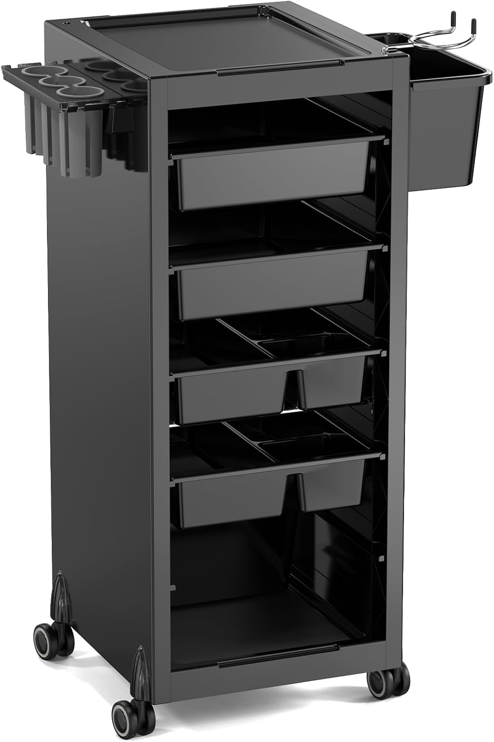 OmySalon Salon Trolley Cart with Wheels & 6 Drawers, Hair Cart Organizer ...
