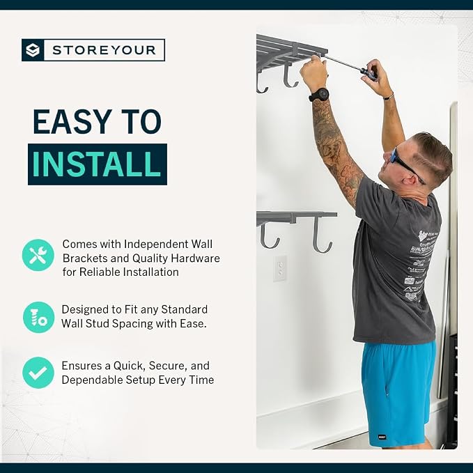 StoreYourBoard 2-Pack Heavy Duty Wall Shelves – Wall-Mounted Garage Storage