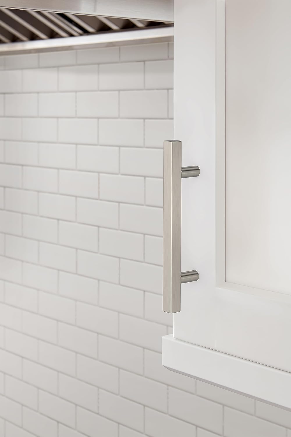 Amerock 10 Pack 3-3/4" Bar Pulls Square Satin Nickel Drawer Pull