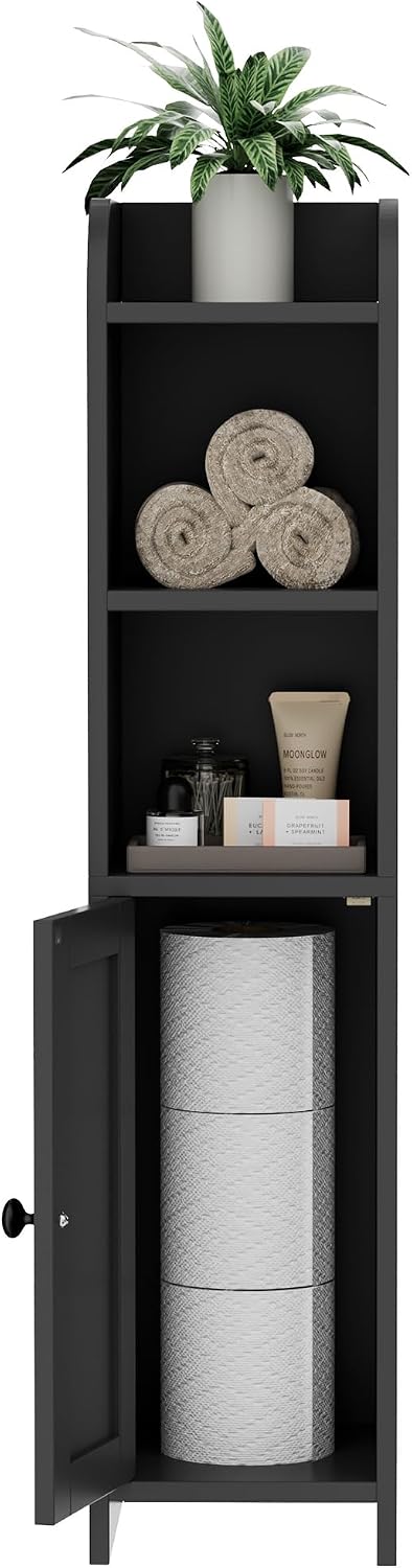 Homhedy Small Bathroom Storage Cabinet, Narrow Toilet Paper Cabinet