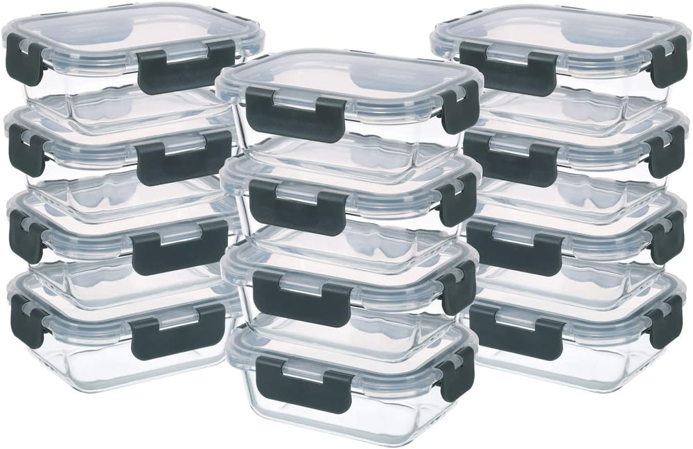 GULFLIN 24-Piece Small Glass Food Storage Containers with Lids Airtight