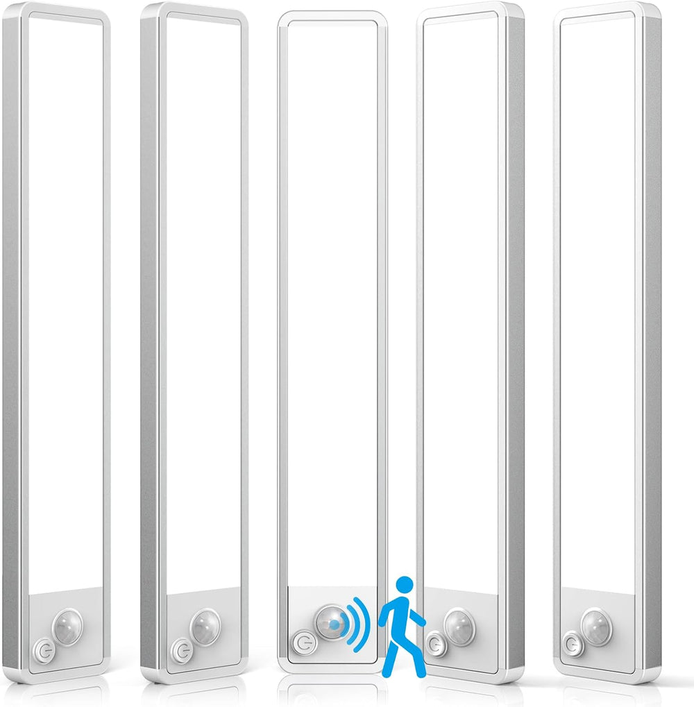 5 Pack Under Cabinet Lighting Wireless 2200maAh Rechargeable LED Motion Senso...