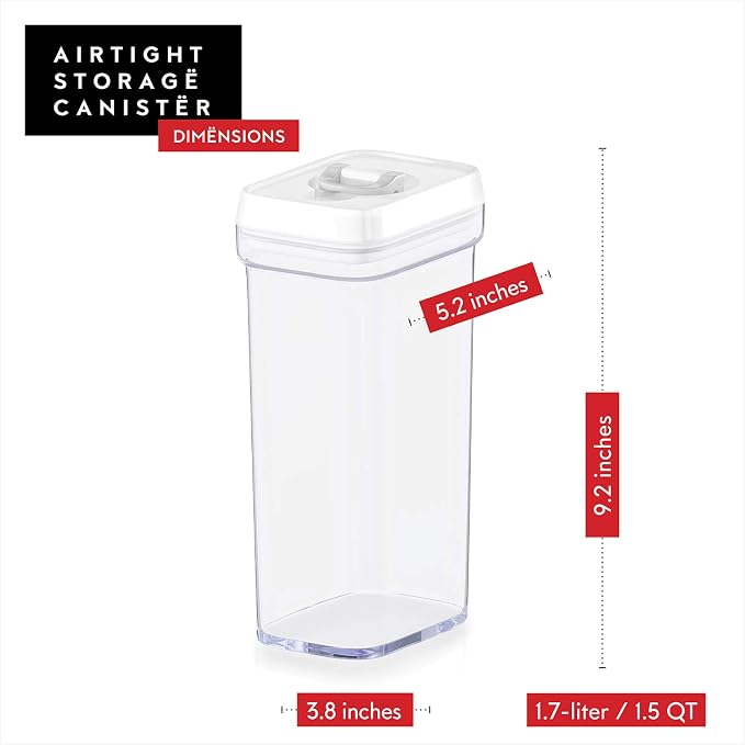 DWËLLZA KITCHEN Airtight Food Storage Containers – 4 Piece set Air Tight Pantry