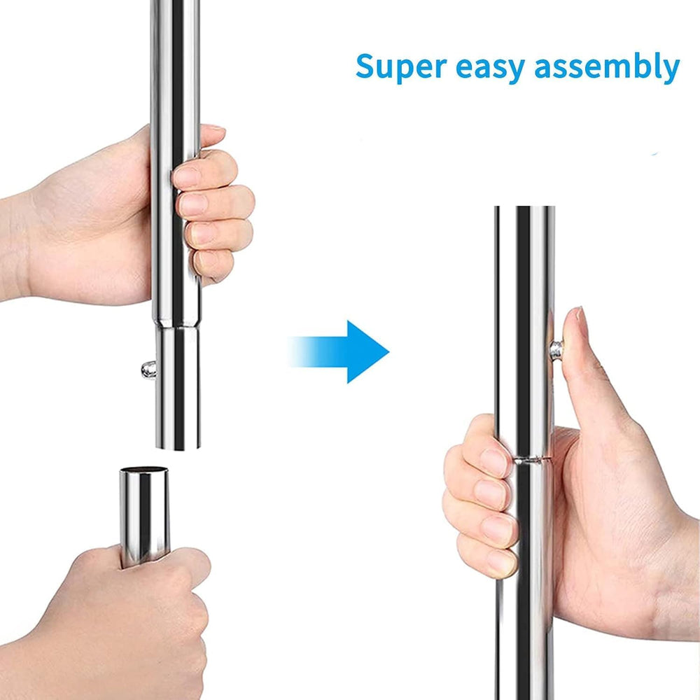 Simple Trending Clothing Garment Rack, Extensible Clothes Rack, Chrome
