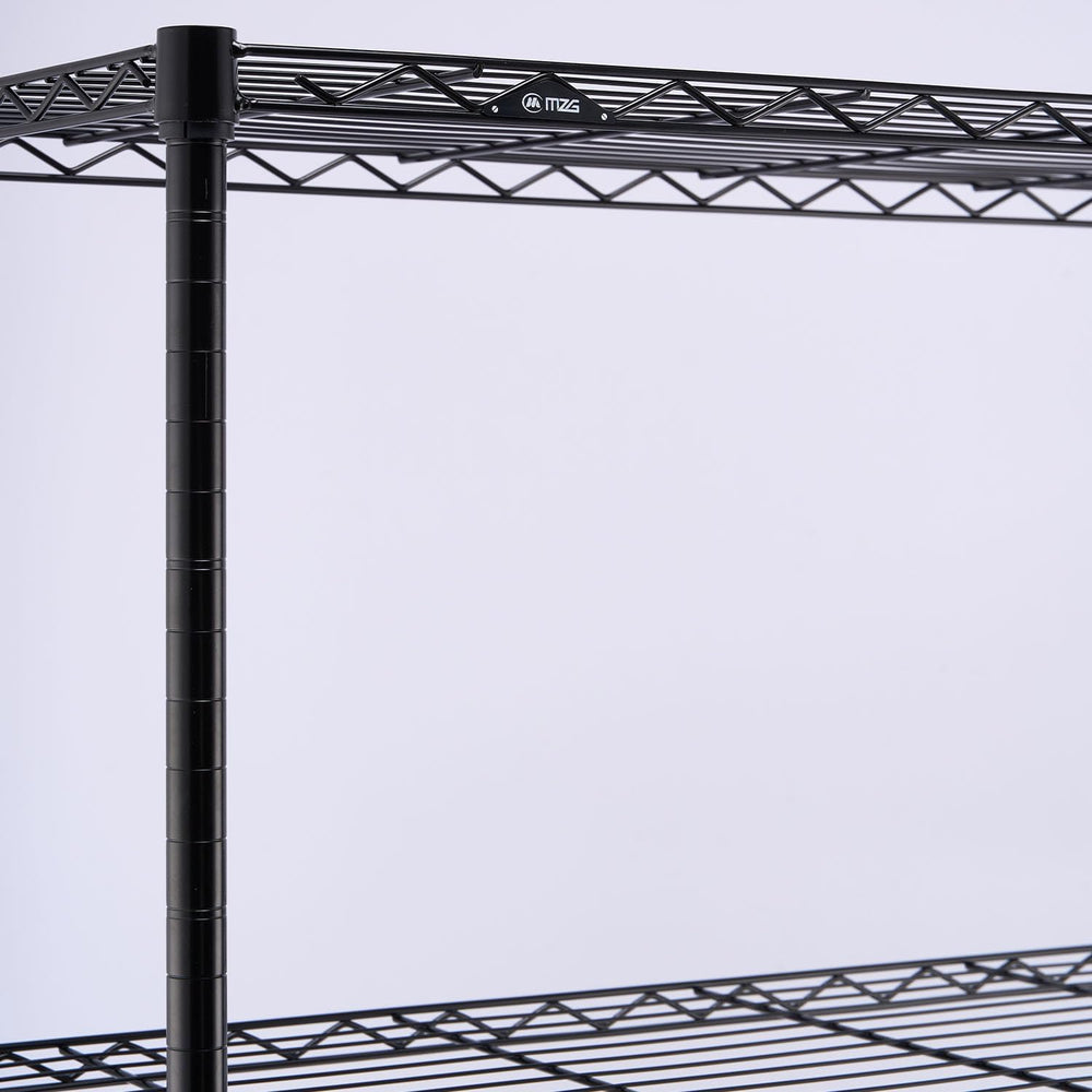 M MZG Heavy Duty Rolling Garment Rack 3 Tiers Adjustable Wire Shelving Clothe...