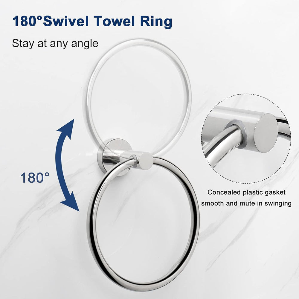 NearMoon Bath Towel Ring, Bathroom Hardware Accessories-Thicken Stainless Ste...