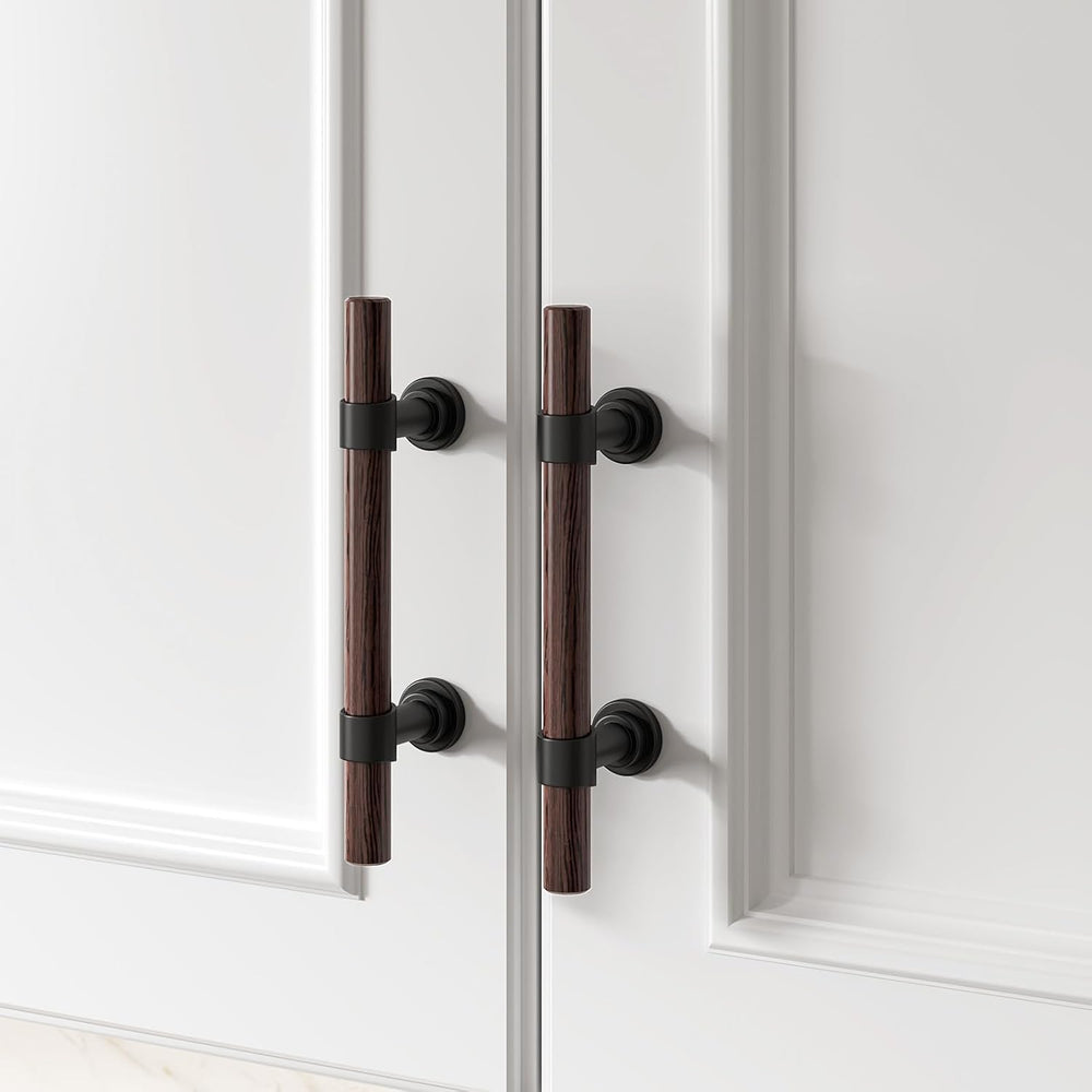 homdiy 10 Pack 3 Inch Hole Center Wood Cabinet Pulls Black Cabinet Handles