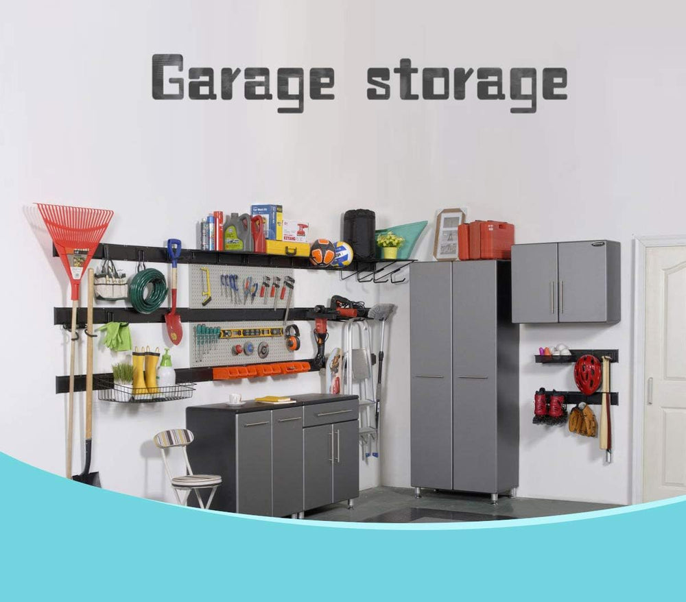 Tool Storage Rack, Garden Tool Organizer Wall Mount with 9 Hooks