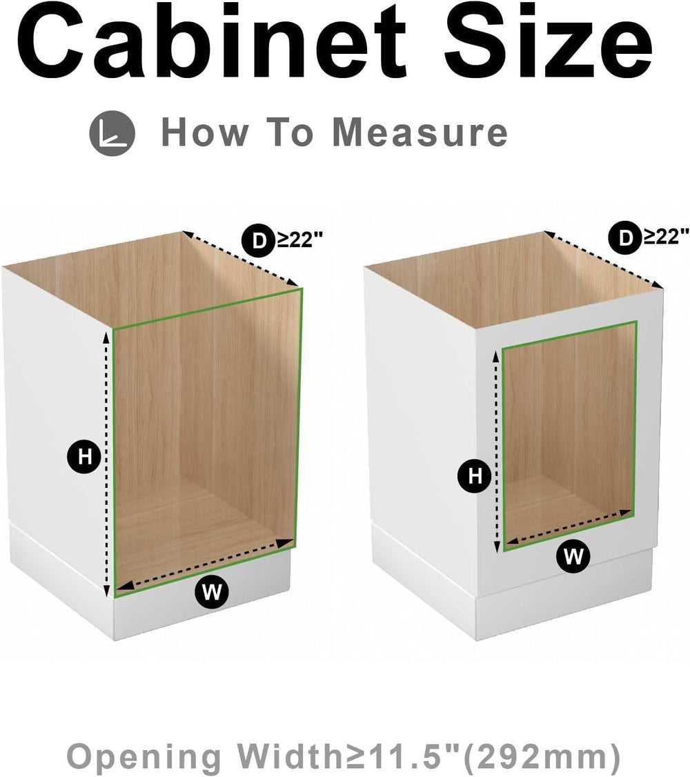 2 Tier Pull Out Cabinet Organizer,(11½"W x 22" D) Soft Close Slide ...