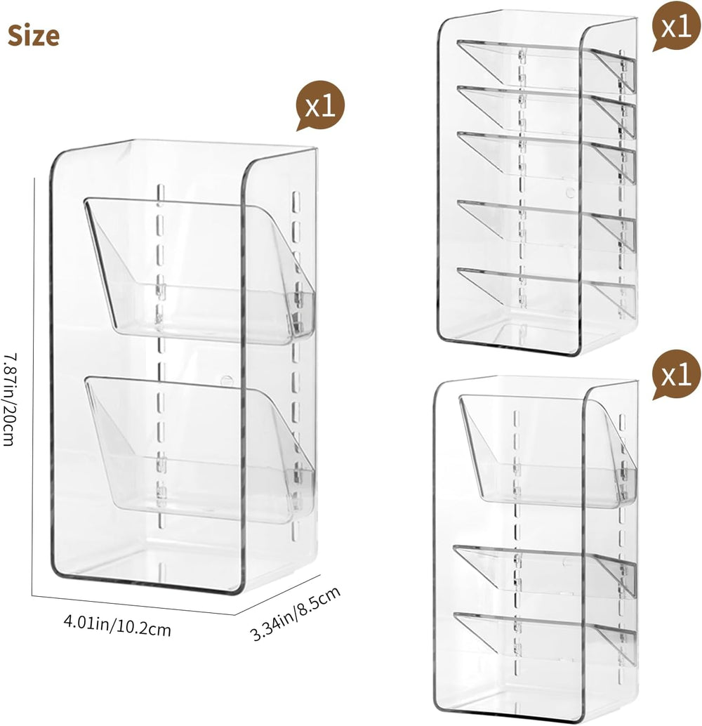 PAVSTINE 3 Pack Medicine Cabinet Organizer, Clear Open Storage Compartment