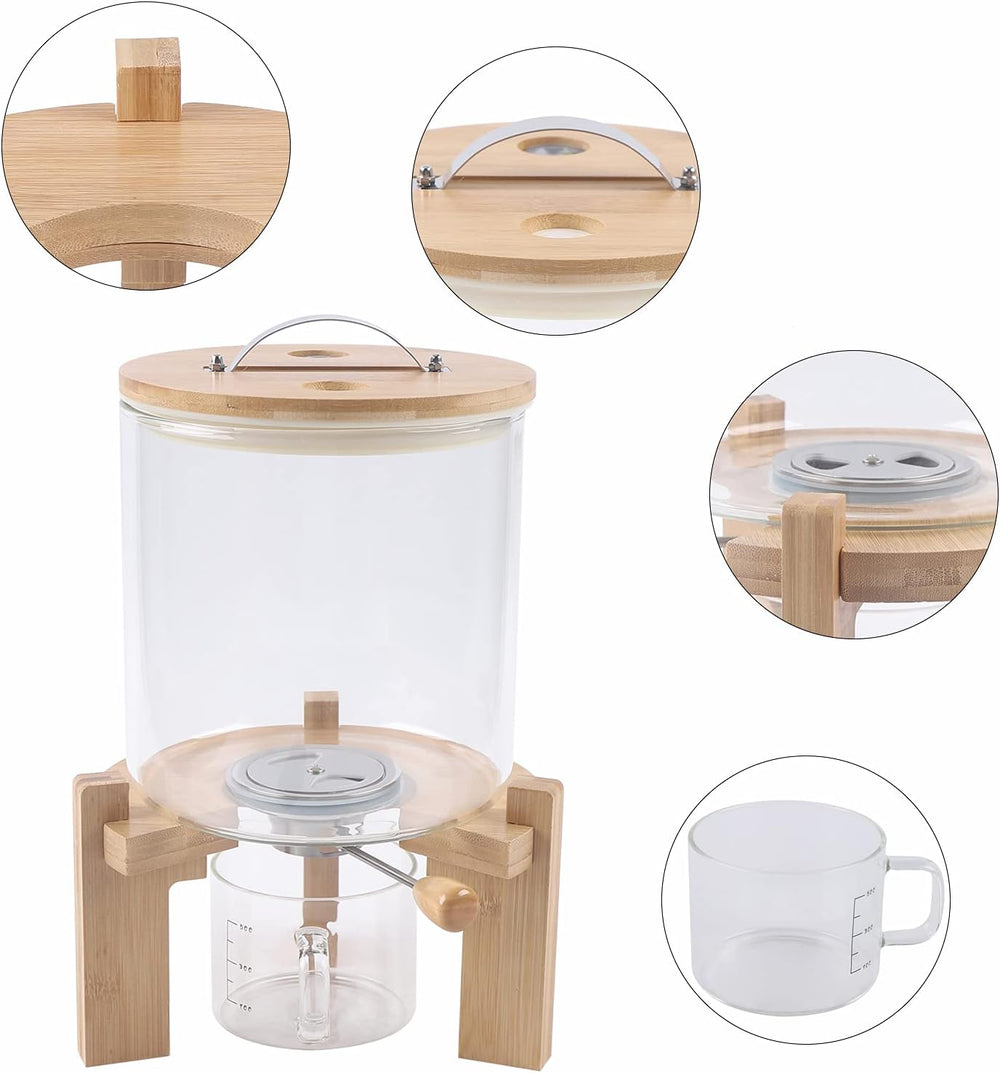 Rice Dispenser Food Dispenser Rice Bucket, Rice Storage Dry Food Dispenser Gr...