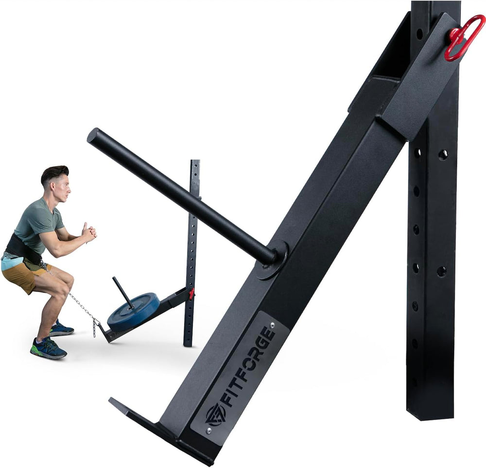 FitForge Belt Squat Attachment for Rack and Squat Belt - Space Saving Power R...