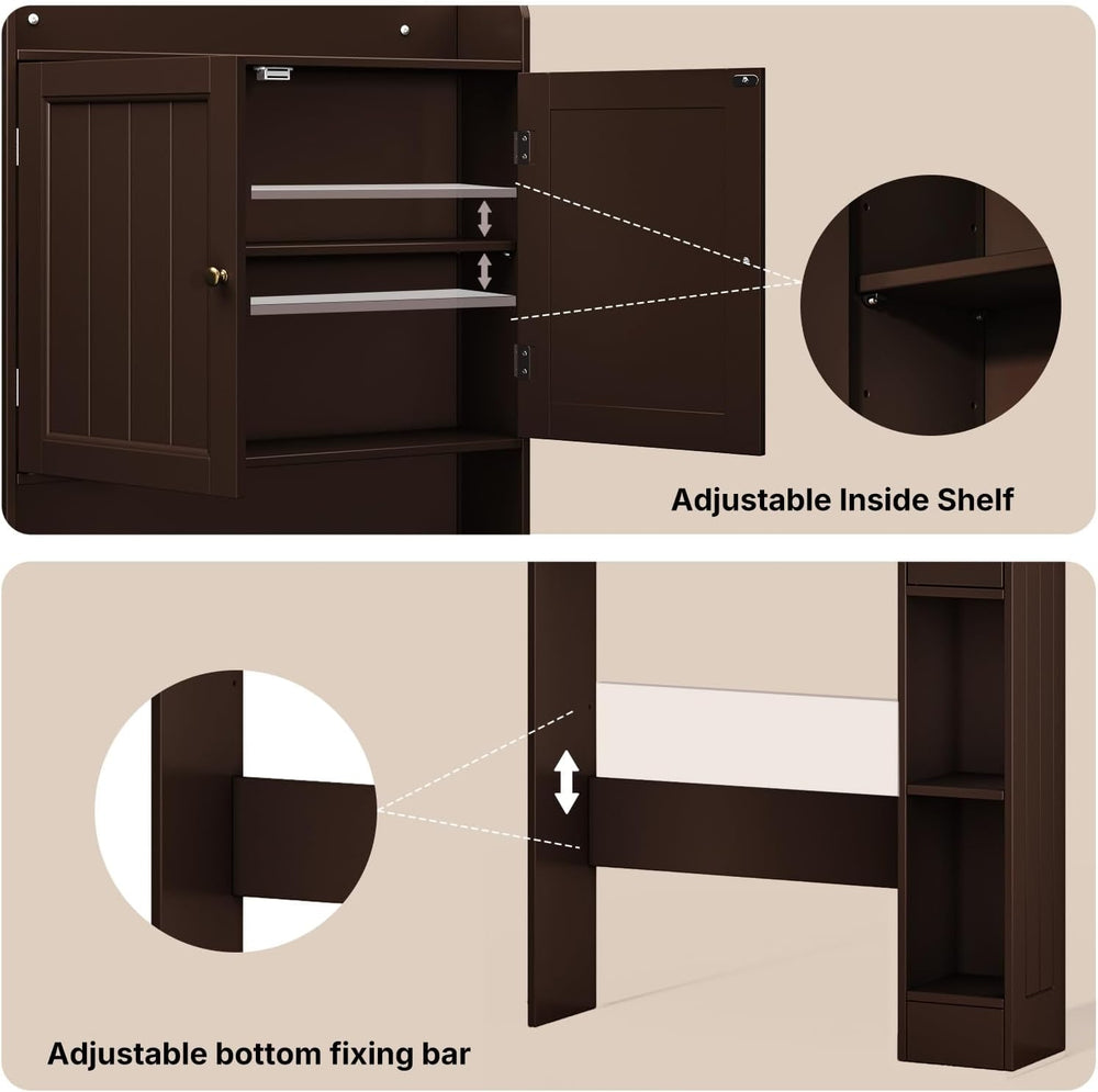 Over The Toilet Storage Cabinet, 32.3" W, Espresso
