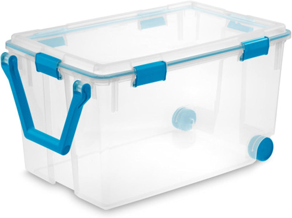Sterilite Gasket Storage Box with Lids for Home & Office, 120 Quart, 3-Pack