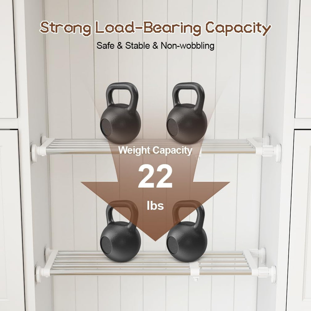 Metal Tension Shelf Expandable Shelf Rod Tension Closet Shelf