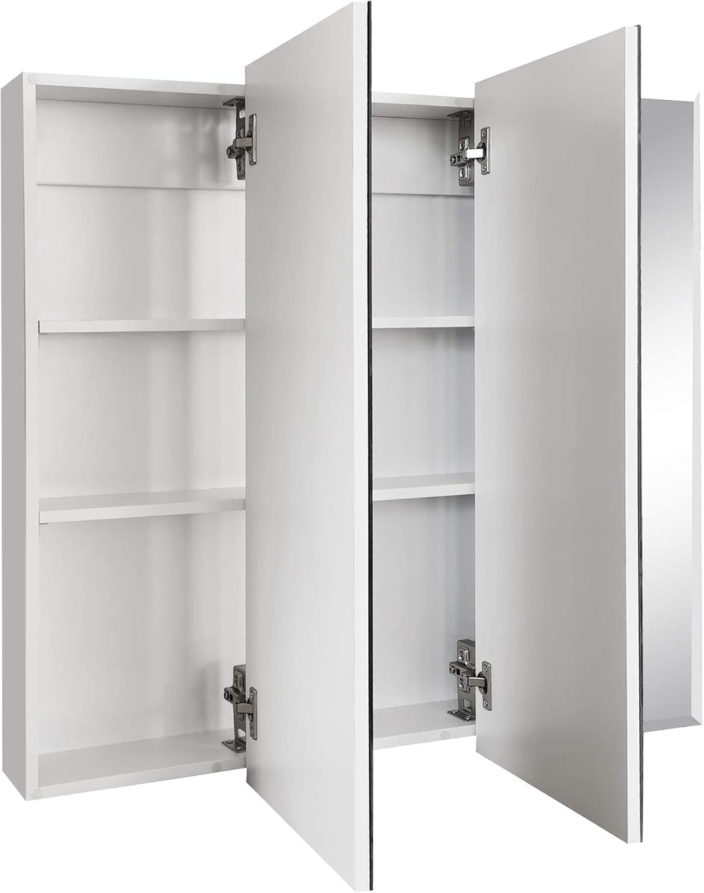 Design House Cyprus Medicine Cabinet, 3 Frameless Mirrored Doors, 2 Adjustabl...
