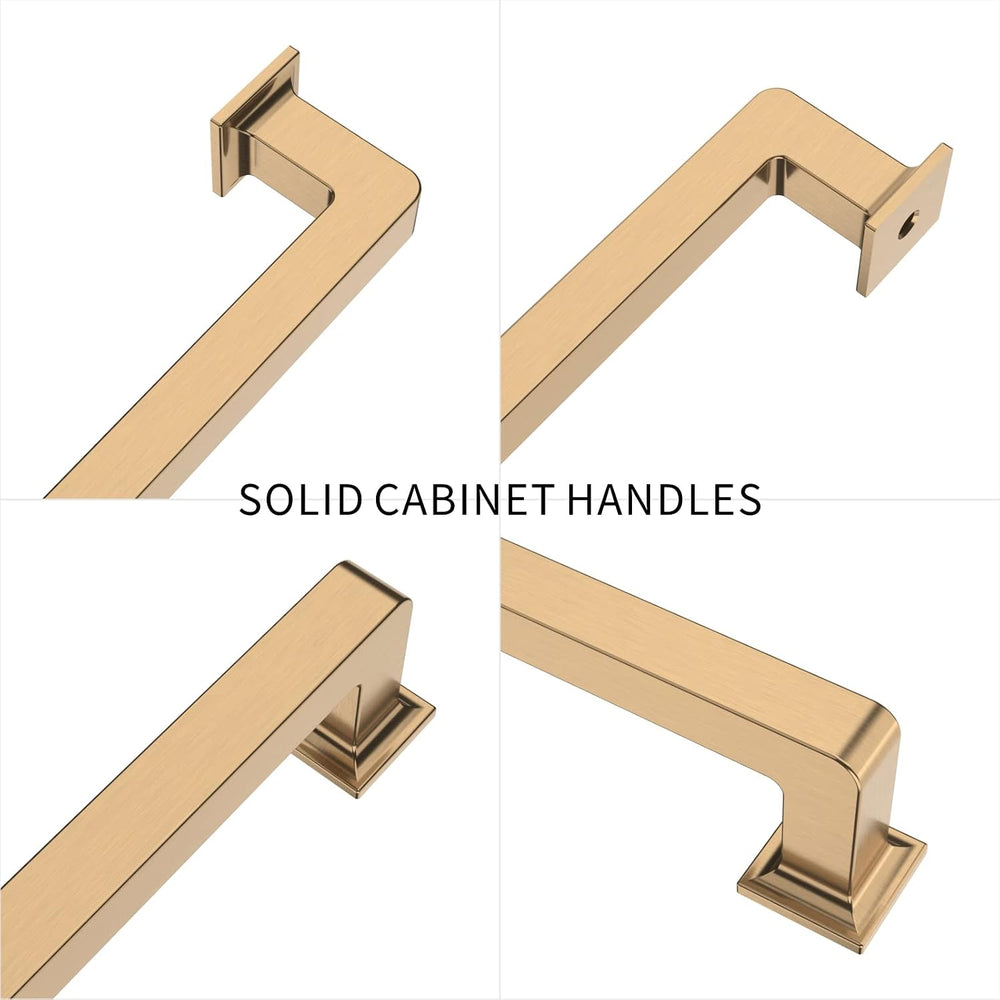 9BUILD 10 Pack 5 Inch Champagne Bronze Cabinet Handles,Kitchen Hardware