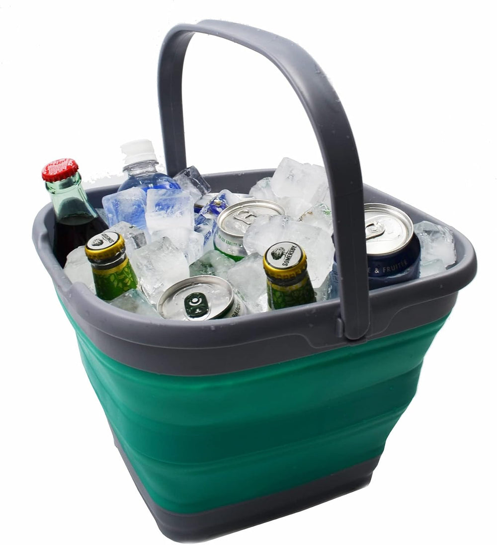 SAMMART 10L (2.6 Gallon) Set of 2 Collapsible Rectangular Handy Basket/Bucket...