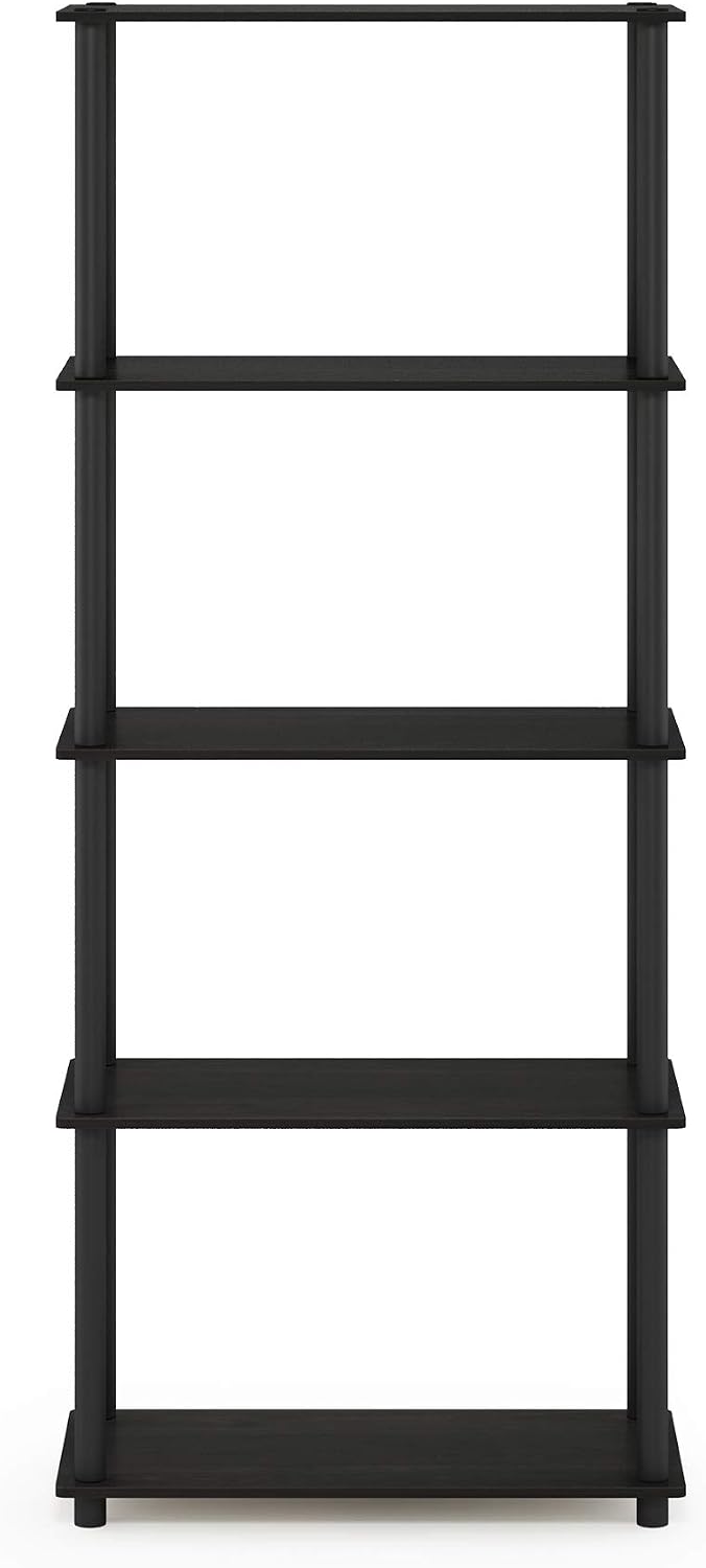 Furinno TURN-N-TUBE Storage Shelves, 5-Tier Book Shelf, Corner Shelf, Toolles...