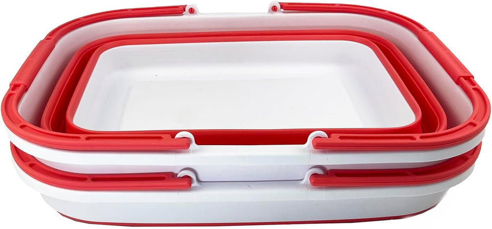 SAMMART 26L (6.8 Gallons) Collapsible Plastic Laundry Basket with Handle - Fo...