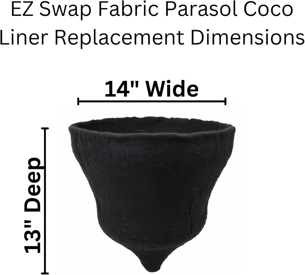 14" Fabric Coco Liner Replacement for Queen Elizabeth Parasol Wire Baske...