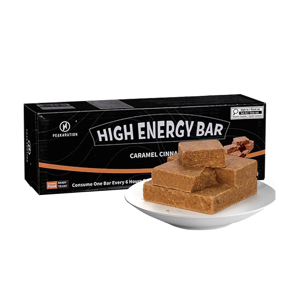PEAK4RATION High Energy Bar | Compact Compressed Food Bar - Caramel Cinnamon ...