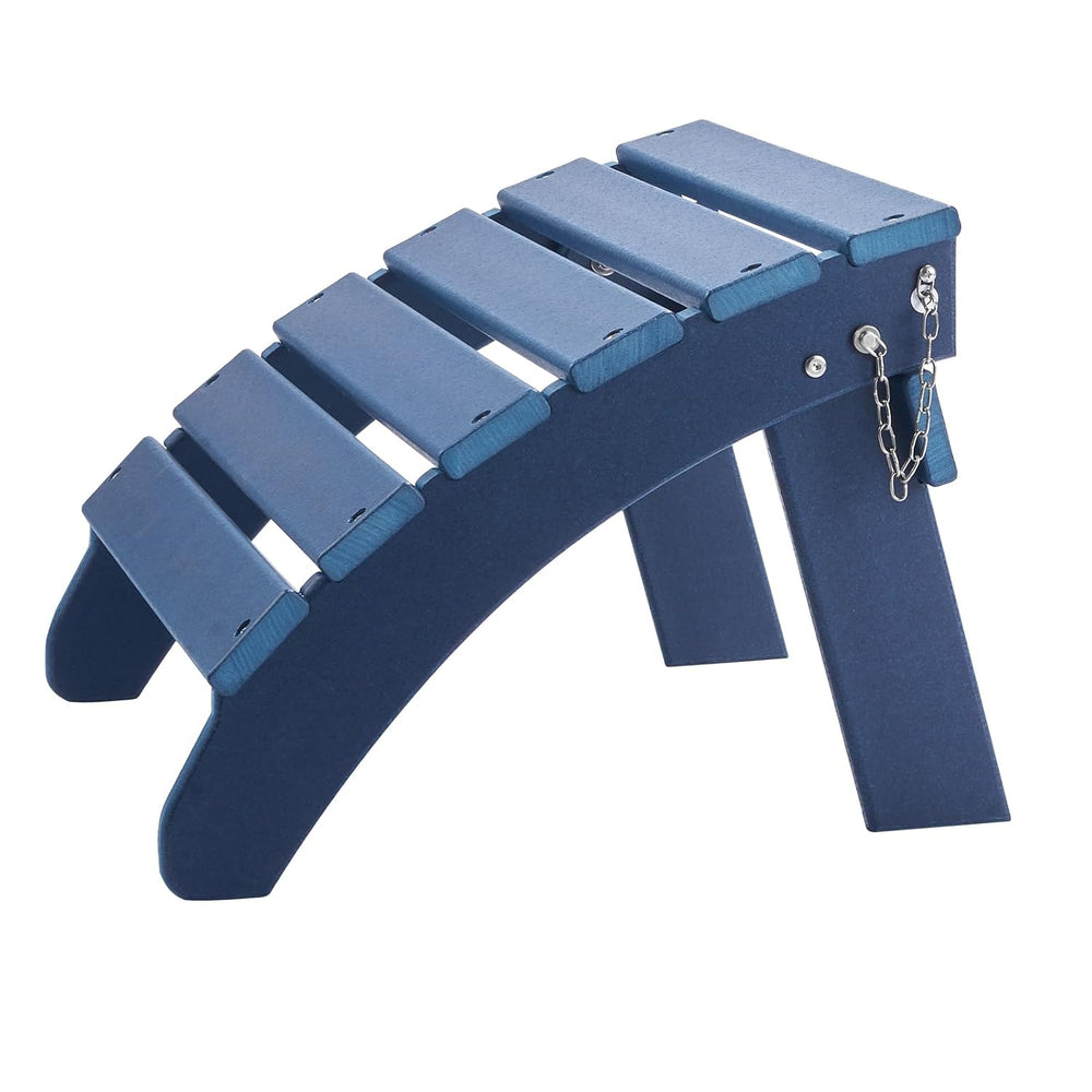 VEVOR Adirondack Ottoman, 18.7L x 18.9W x 13.8H Inch HDPE Plastic Folding Adi...