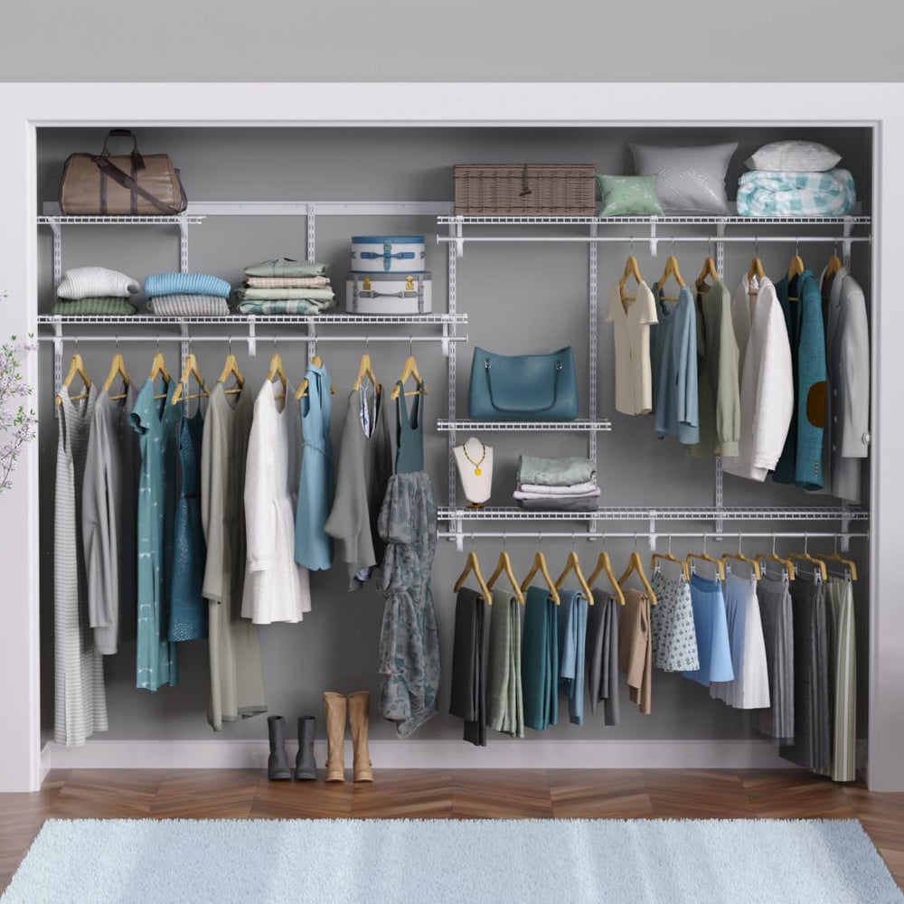 ClosetMaid ShelfTrack Wire Closet Organizer System, Adjustable from 7 to 10 F...