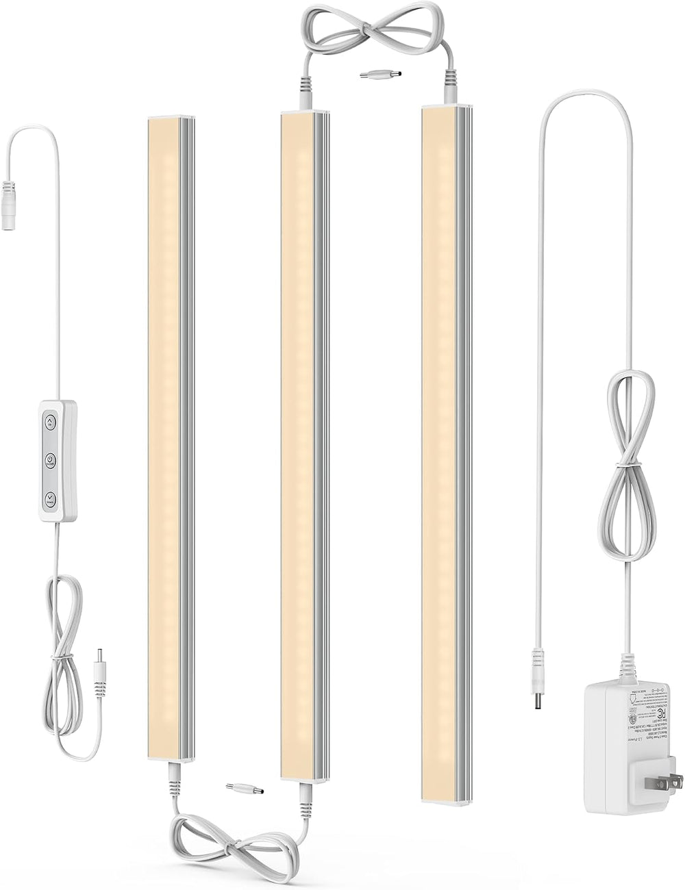 ASOKO Dimmable LED Under Cabinet Lights 2700K, 3 Pcs 12" Linkable