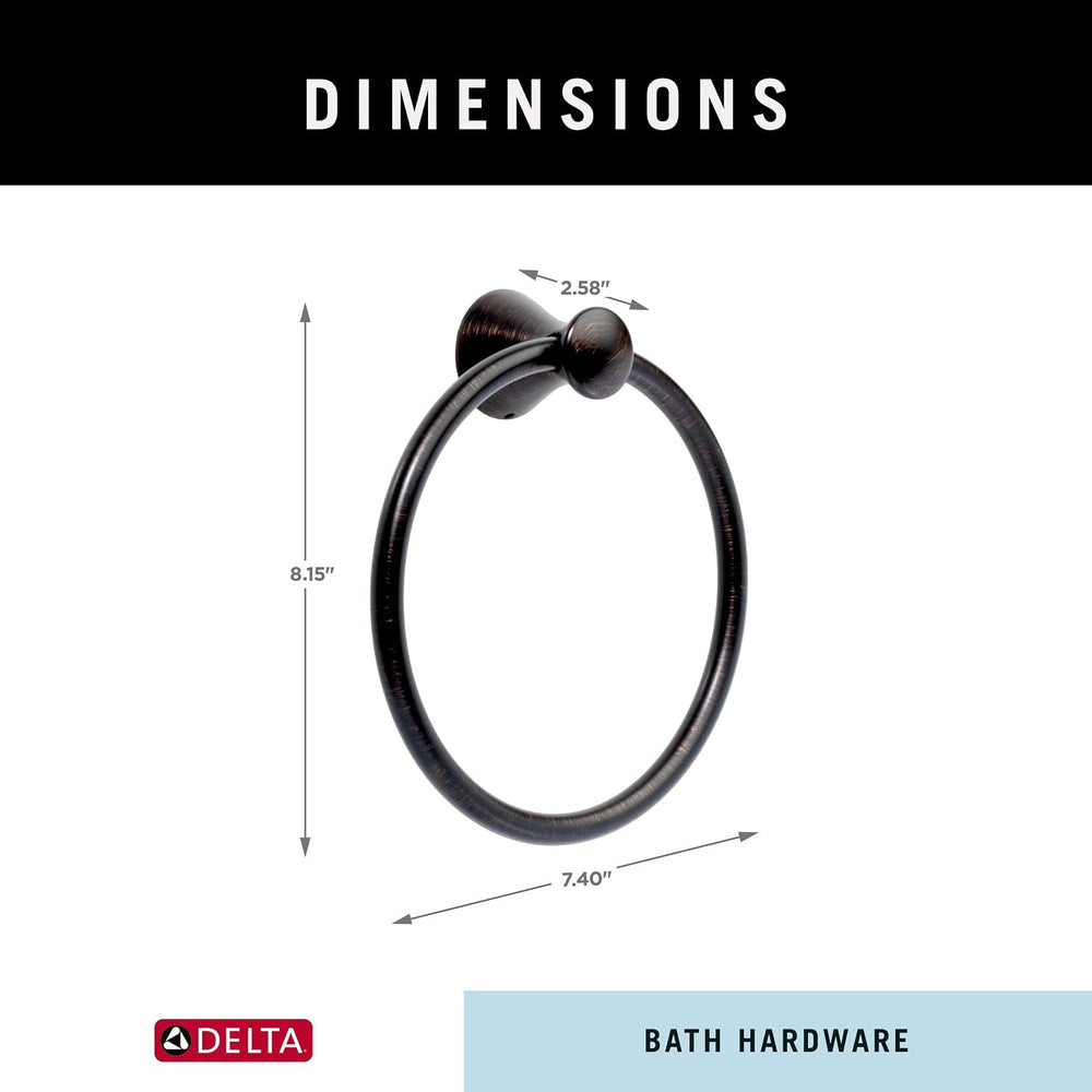 Delta Hand Towel Holder | Venetian Bronze Ring for Hanging Towels in Kitchen,...