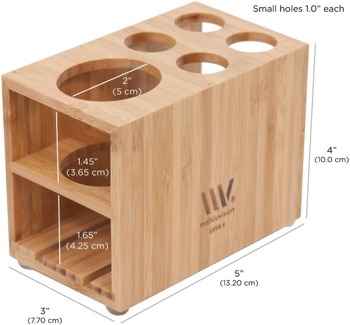 MobileVision Bamboo Makeup Organizer Complete Combo Which INCLUDES: 5 Section...