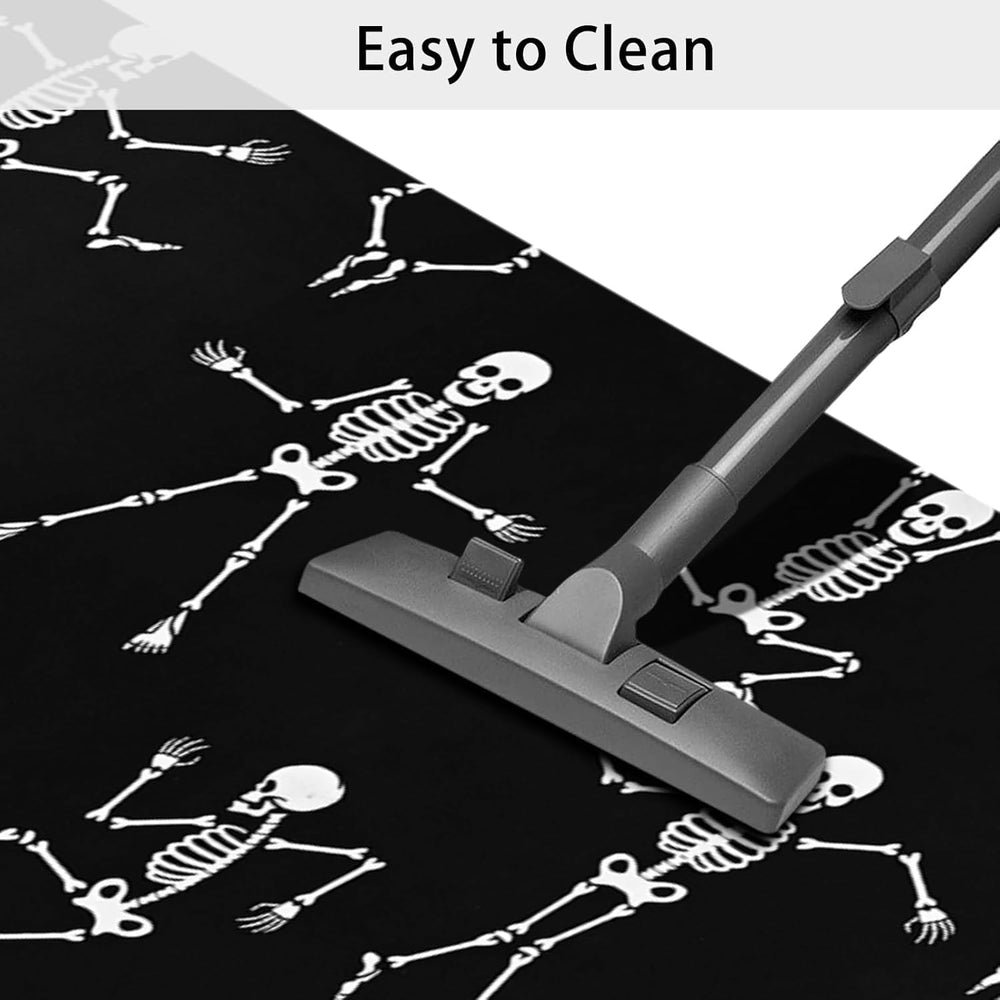 ASPMIZ Halloween Runner Rug, Glow-in-the-Dark Rug Runner Non Slip, Black Rugs...