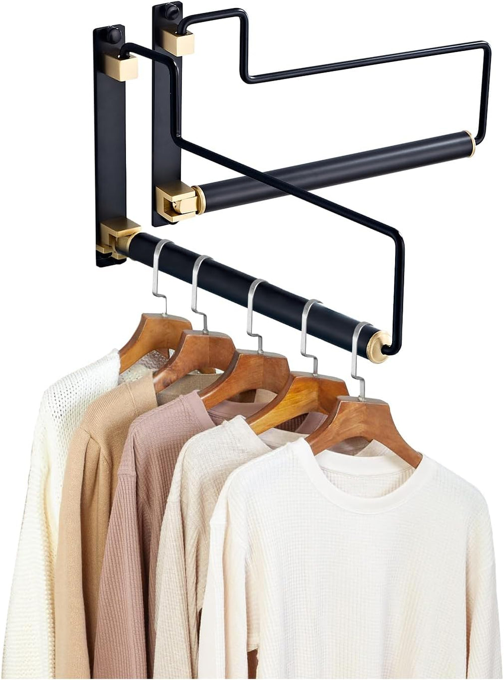NEWRAIN Clothes Drying Rack, Laundry Racks for Drying Clothes, Wall Mounted S...